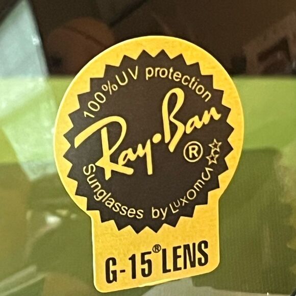 New Foldable Rayban G-15 Black Green Lense Aviator Sunglasses - Picture 5 of 11